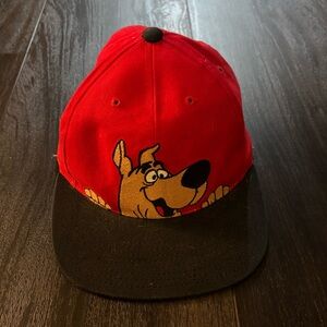RARE Vintage American Needle 90s Scooby Doo Red Embroidered Strap Back Hat